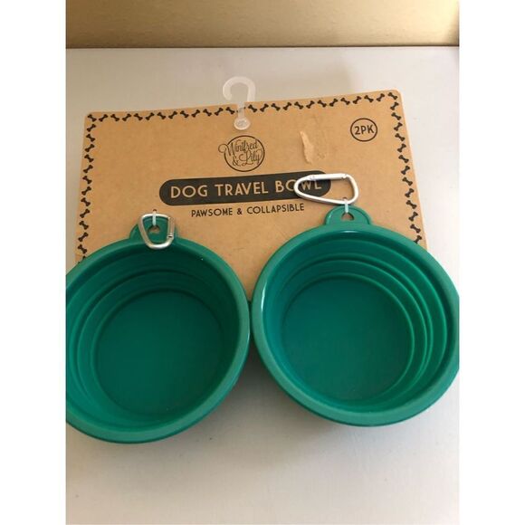 Winifred Lily 2 Portable Travel Collapsible Pet Dog Bowl Food & Water Bowls Dish - Picture 3 of 7